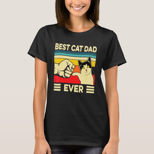 Bästa Kat Pappa - Kat Pappa Far Day T Shirt (Framsida)