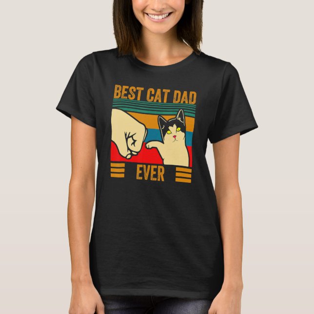 Bästa Kat Pappa - Kat Pappa Far Day T Shirt (Framsida)