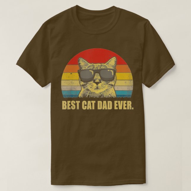Bästa Kat Pappa-klump Fars dag-gåva T Shirt (Design framsida)