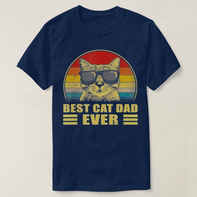 Bästa Kat Pappa-klump Fars dag-gåva T Shirt (Design framsida)