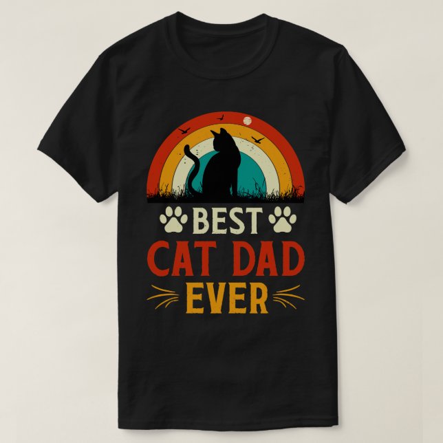 Bästa Kat Pappa någonsin 1 T Shirt (Design framsida)