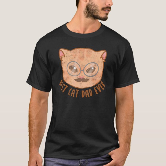 Bästa Kat Pappa någonsin 4 T Shirt (Framsida)
