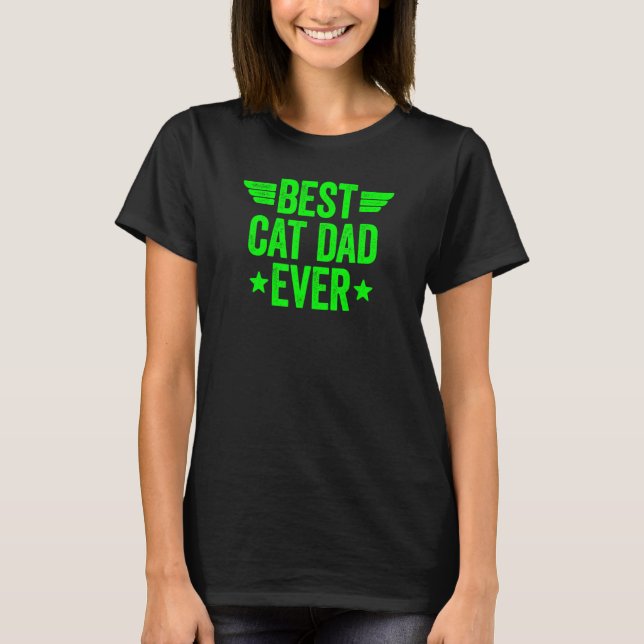 Bästa Kat Pappa någonsin 8 T Shirt (Framsida)