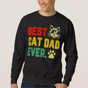 Bästa Kat Pappa någonsin Cat Fars dag Lång Ärmad Tröja