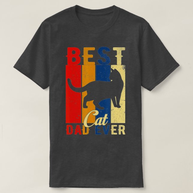 Bästa Kat Pappa någonsin, Cat Lover T Shirt (Design framsida)