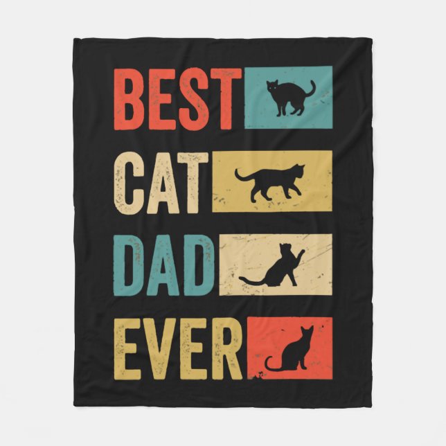 Bästa Kat Pappa någonsin Cat Lovers Cat Pappa Fleecefilt (Framsidan)