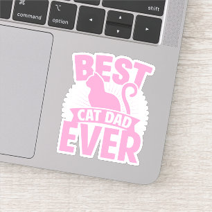 Bästa Kat Pappa någonsin - Cat Silhouette Klistermärken