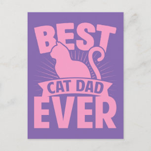 Bästa Kat Pappa någonsin - Cat Silhouette Vykort