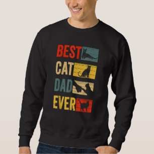 Bästa Kat Pappa någonsin Fars dag Cat Pappa Lång Ärmad Tröja