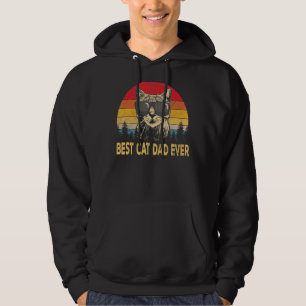 Bästa Kat Pappa någonsin för Pappa vid Fars dag Ca Hoodie