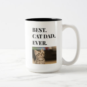 Bästa Kat Pappa någonsin-foto Två-Tonad Mugg
