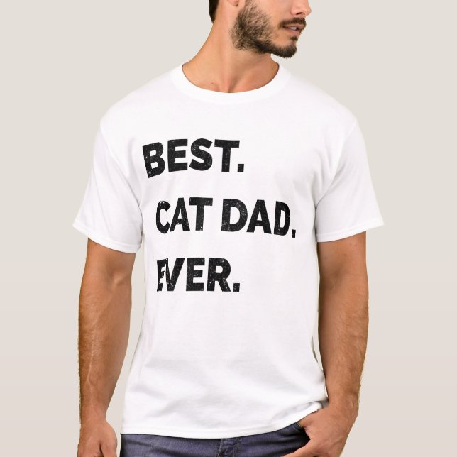 Bästa Kat Pappa någonsin funny Fars dag Kattunge S T Shirt (Framsida)