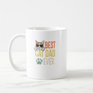 Bästa Kat Pappa någonsin funny Retro Cat Lover Far Kaffemugg