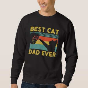 Bästa Kat Pappa någonsin Kat Pappa Fars dag Lång Ärmad Tröja