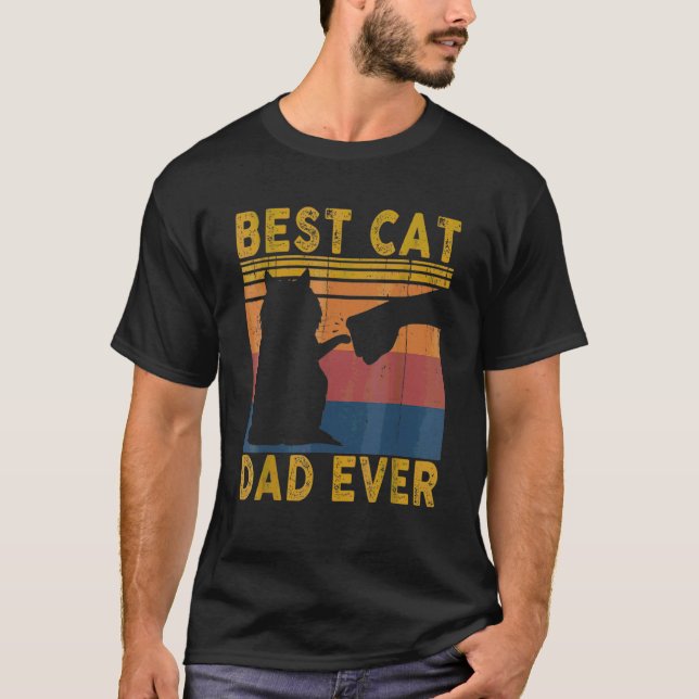 Bästa Kat Pappa någonsin Kat Pappa Fars dag T Shirt (Framsida)