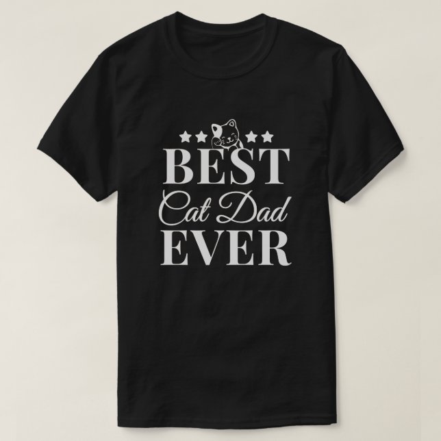 Bästa Kat Pappa någonsin - Kat Pappa T Shirt (Design framsida)