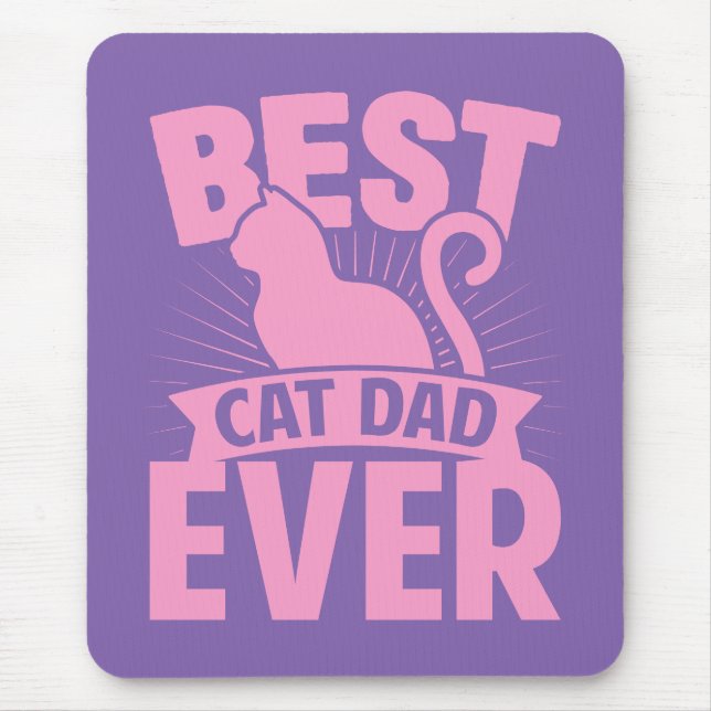 Bästa Kat Pappa någonsin - Kat Silhouette Musmatta (Framsidan)