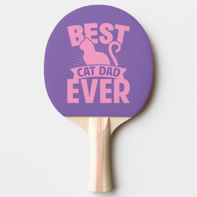 Bästa Kat Pappa någonsin - Kat Silhouette Pingisracket (Framsidan)