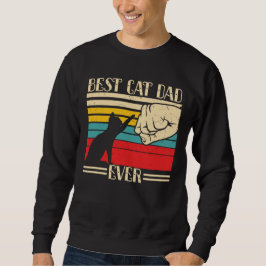 Bästa Kat Pappa någonsin Lång Ärmad Tröja