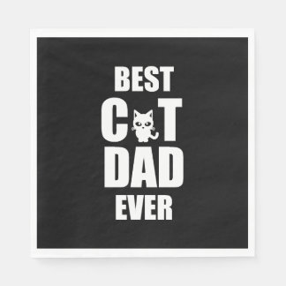 Bästa Kat Pappa någonsin, Lunt Cat Shirt, Cat Papp Pappersservett