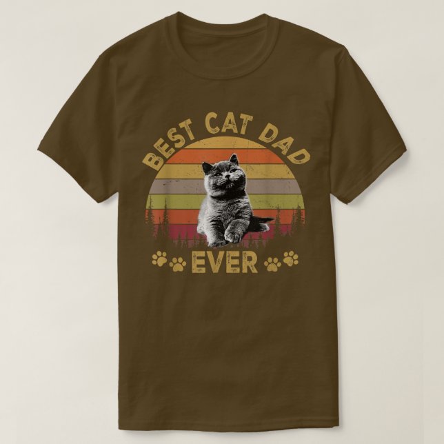Bästa Kat Pappa någonsin-nuny Kat-pappa-Far Dagen  T Shirt (Design framsida)