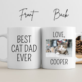 Bästa Kat Pappa någonsin-Personlig, fotopathöljen Kaffemugg