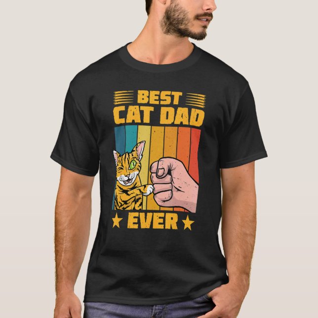 Bästa Kat Pappa någonsin Pets Kittens Raise Care L T Shirt (Framsida)