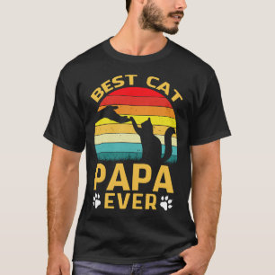 Bästa Kat PAPPA någonsin Retro-Vintage T Shirt