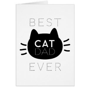 Bästa Kat Pappa någonsin, svart Cat Ansikte Fars d Hälsningskort