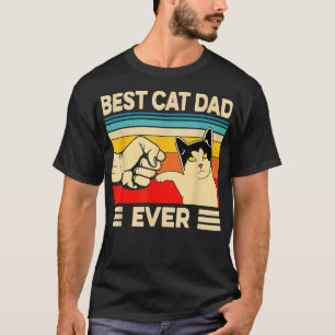 Bästa Kat Pappa någonsin T Funny Cat Pappa Far Vin Shirt