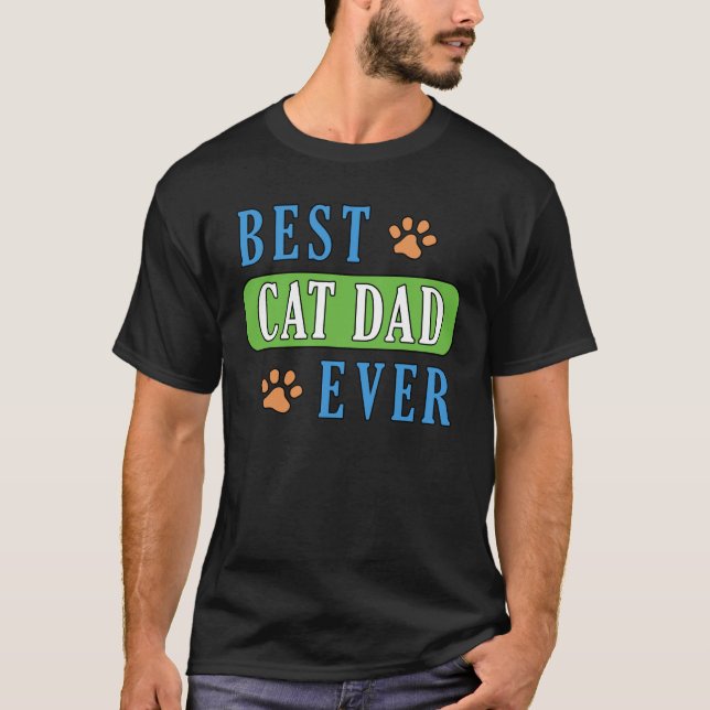 Bästa Kat Pappa någonsin T Shirt (Framsida)