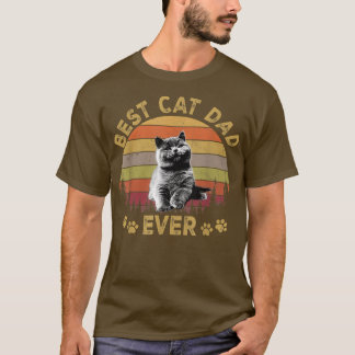 Bästa Kat Pappa någonsin T-Shirt Funny Kat Pappa F