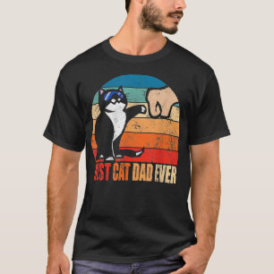 Bästa Kat Pappa någonsin Tass Fist Bump funny Fars T Shirt