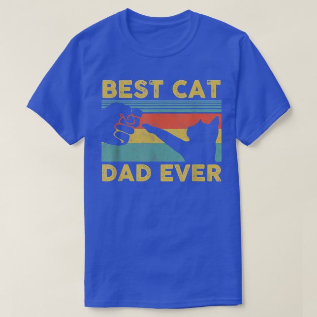 Bästa Kat Pappa någonsin Tee Cat Pappa Fars dag (Design framsida)