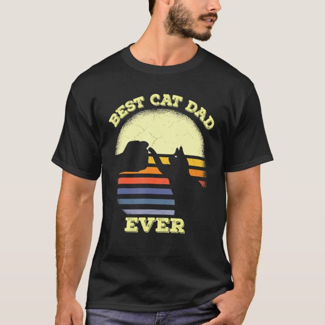 Bästa Kat Pappa någonsin Tee - Kat pappa Far Day V (Framsida)