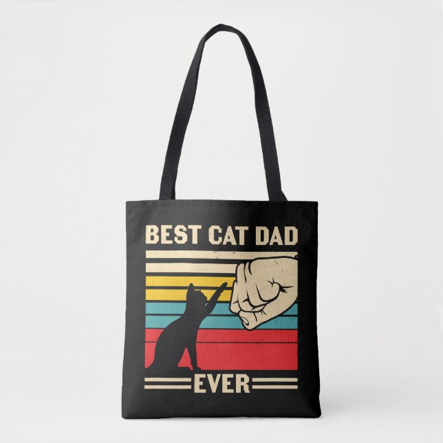 Bästa Kat Pappa någonsin Tygkasse (Framsida)