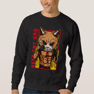Bästa Kat Pappa någonsin vid Boxer Kärlek Animal F Lång Ärmad Tröja