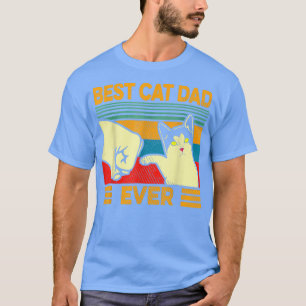 Bästa Kat Pappa någonsin Vintage Manar Bump Fit Fa T Shirt