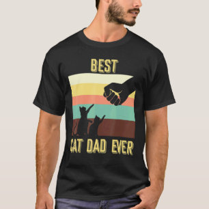 Bästa Kat Pappa någonsin Vintage Retro Cat-klump-k T Shirt
