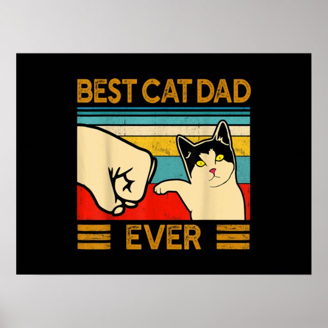 Bästa Kat Pappa någonsin ynklig Kat-pappa Poster (Framsidan)