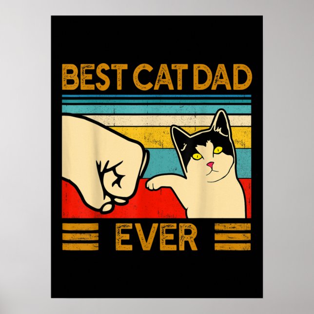 Bästa Kat Pappa någonsin ynklig Kat-pappa Poster (Framsidan)