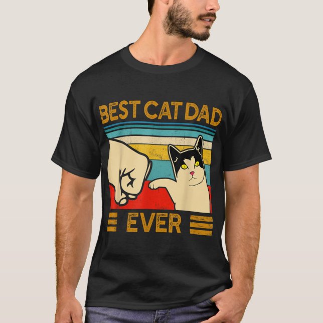 Bästa Kat Pappa någonsin ynklig Kat-pappa T Shirt (Framsida)