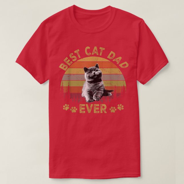 Bästa Kat Pappa någonsinFunny Kat Pappa Far Dag 20 T Shirt (Design framsida)
