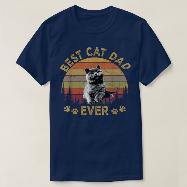 Bästa Kat Pappa någonsinFunny Kat Pappa Far Dag 20 T Shirt (Design framsida)