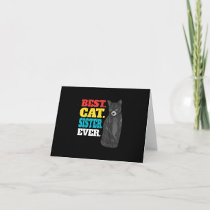 Bästa Kat-syster någonsin Cute Kattunge Älskare Kort