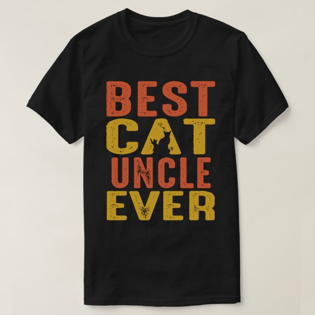 Bästa Kat UNCLE någonsin Retro-Vintage T Shirt (Design framsida)