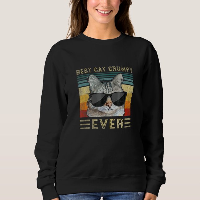 Bästa Katt Grinig Någonsin Knuff Passar Pappas Dag T Shirt (Framsida)