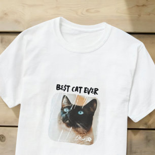 Bästa katt någonsin Pets Modern Grunge Coola Photo T Shirt