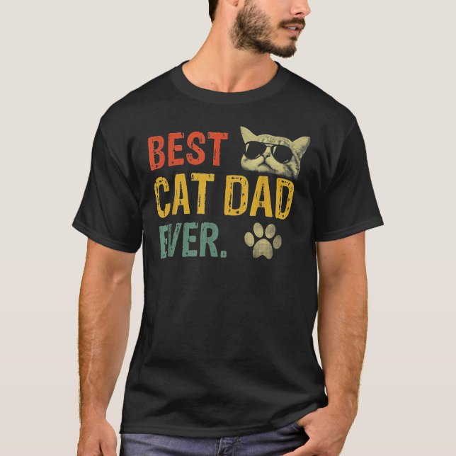 Bästa katt pappa någonsin t shirt (Framsida)