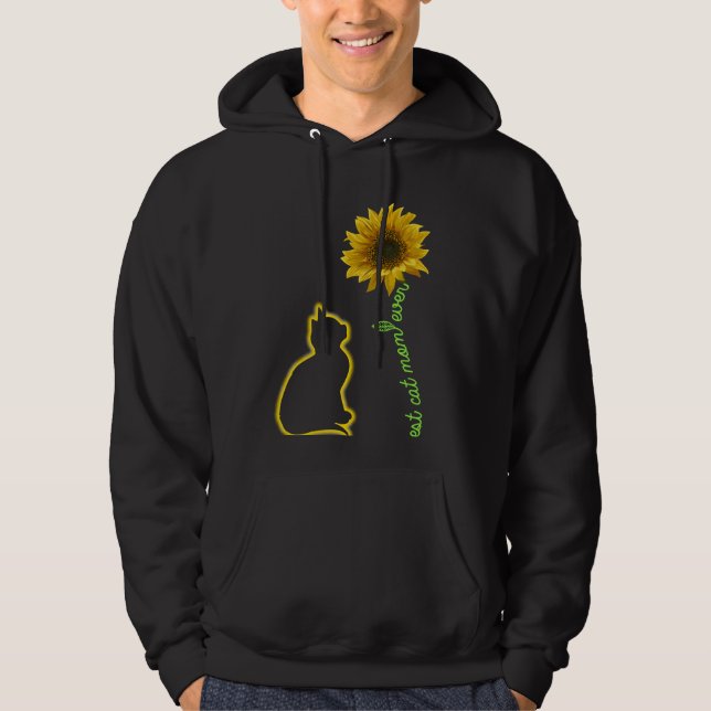 Bästa katten Mamma till solros Kattdjur Mor Hoodie (Framsida)